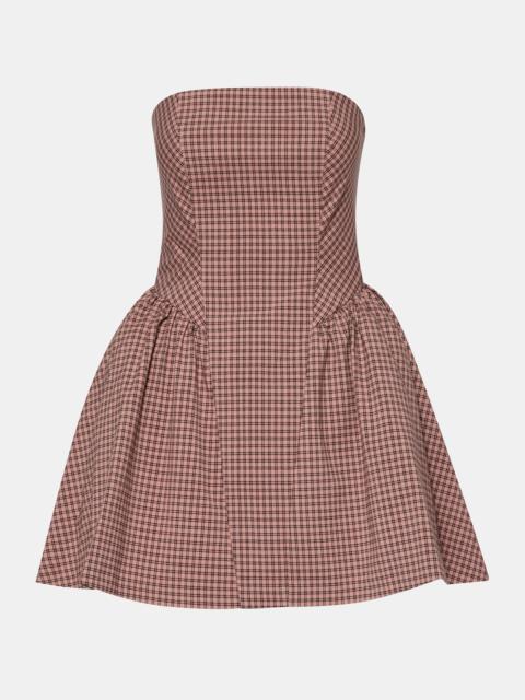 STEVE MADDEN PAULINNA DRESS BLUSH PLAID