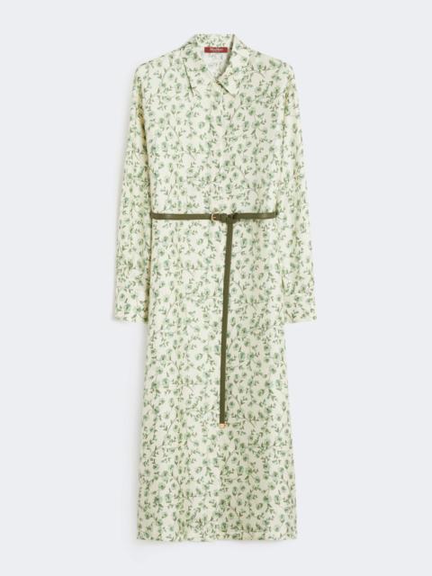 Max Mara SNOB Printed silk twill dress - IVORY