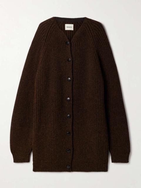 KHAITE Jina oversized ribbed cashmere cardigan