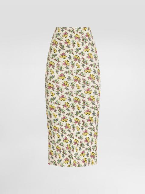 Dolce & Gabbana Small floral-print skirt