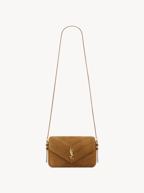 SAINT LAURENT LOULOU TOY CROSSBODY IN MATELASSÉ SUEDE