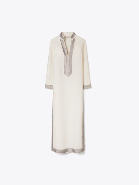 TORY BURCH Embellished Linen Caftan