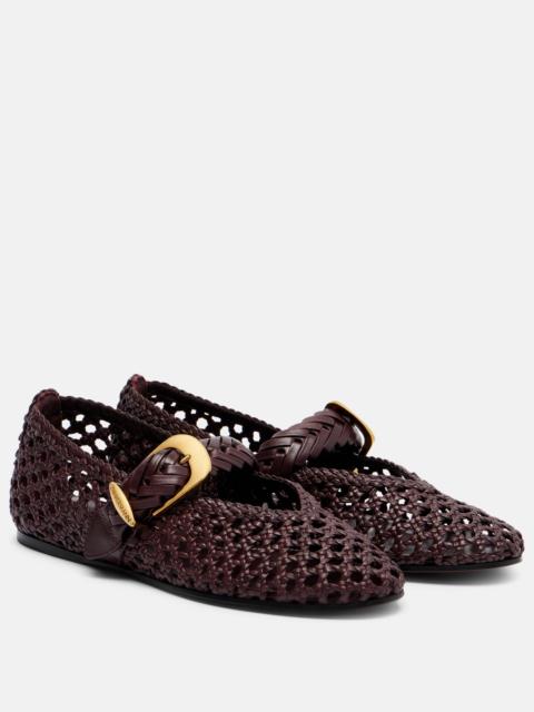 Zimmermann Helix braided leather ballet flats