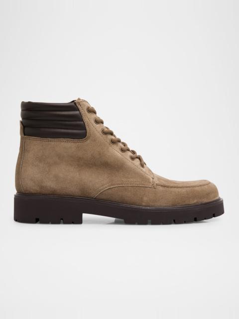 Vince Men's Leonard Suede & Leather Lug-Sole Ankle Boots