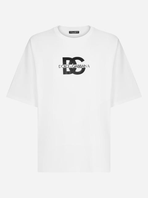 Short-sleeved T-shirt with DG logo print