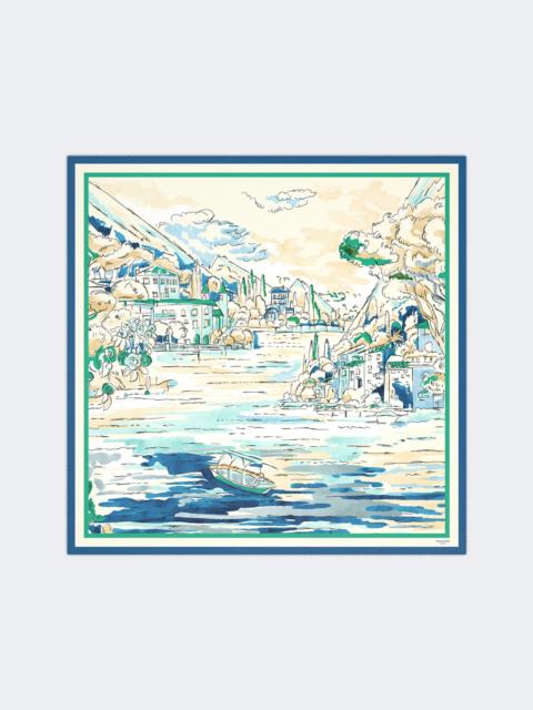 WEEKEND Max Mara ONESTO Printed silk foulard - CHINA BLUE