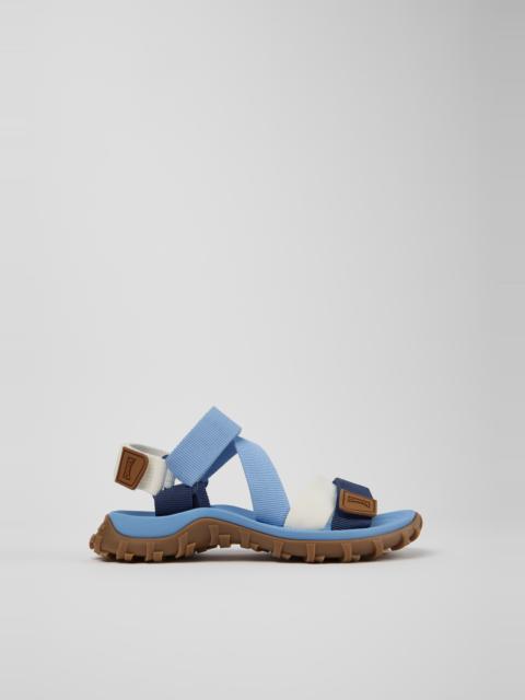 CAMPER Drift Trail Sandal Blue and White Textile Sandals for Women.