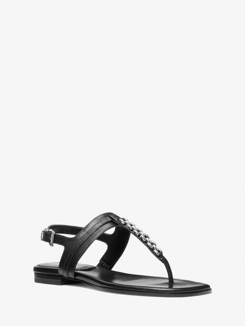 MICHAEL KORS Marcia Embellished Leather Sandal