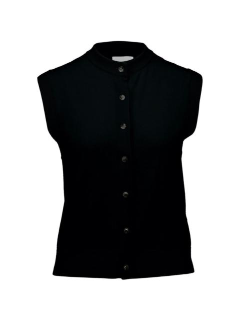 Allude button knitted vest