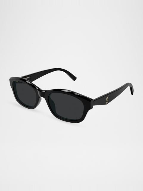SAINT LAURENT Monogram 53mm Rectangular Sunglasses