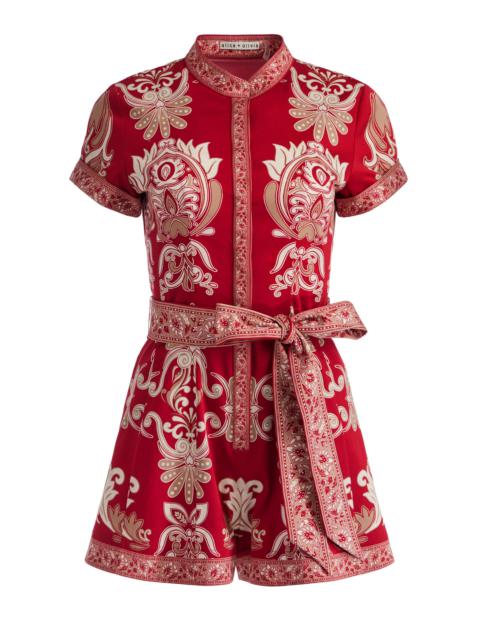 Alice + Olivia LUCY BUTTON DOWN ROMPER