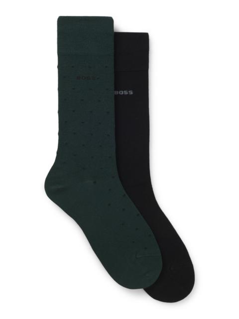 BOSS 2-PACK CREW-LENGTH STRETCH BAMBOO-BLEND SOCKS