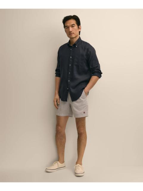Brooks Brothers The 6" Seersucker Friday Drawstring Shorts