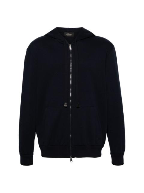 Brioni piquÃ© zip-up hoodie