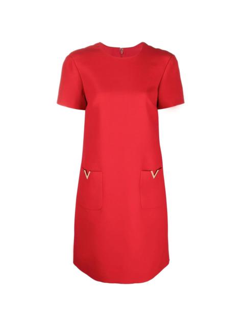 Valentino V Metal Logo shift dress