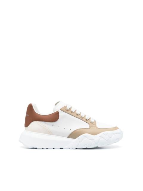 Alexander McQueen leather contrast-pannel sneakers