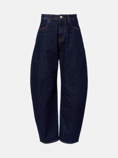 Alaïa Mid-rise barrel-leg jeans