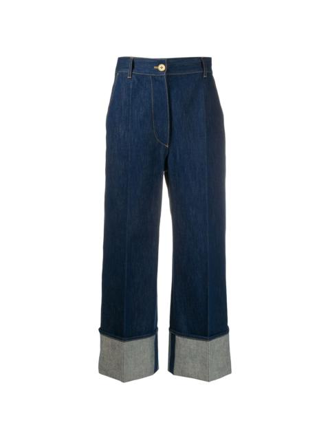PATOU high-rise cuffed jeans