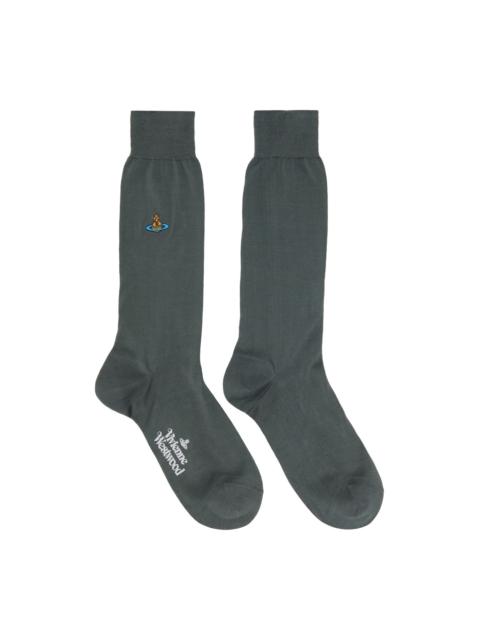 Vivienne Westwood Gray Plain Socks