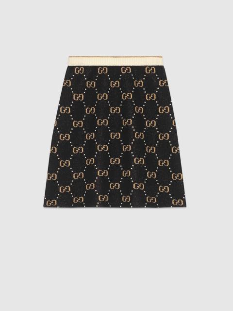 GUCCI GG wool knit skirt