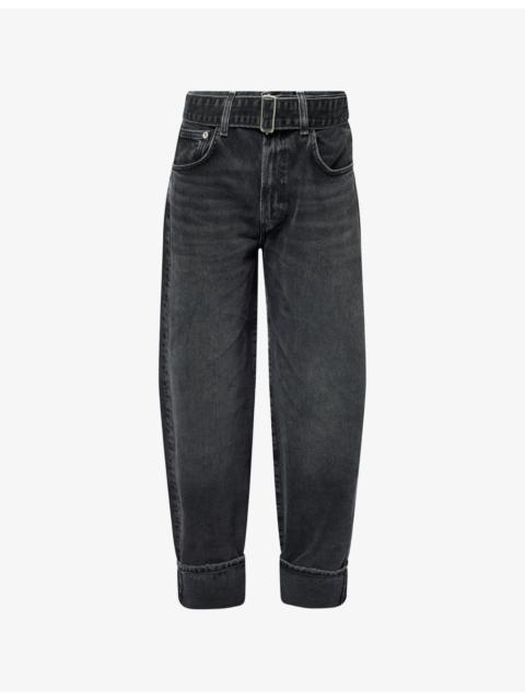 AGOLDE Belted Cuffed Tapered Denim Jeans