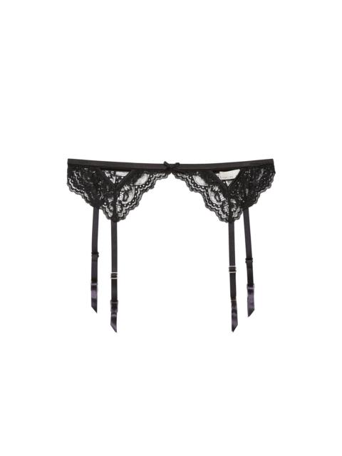 Fleur du Mal Bianca Lace Garter Belt