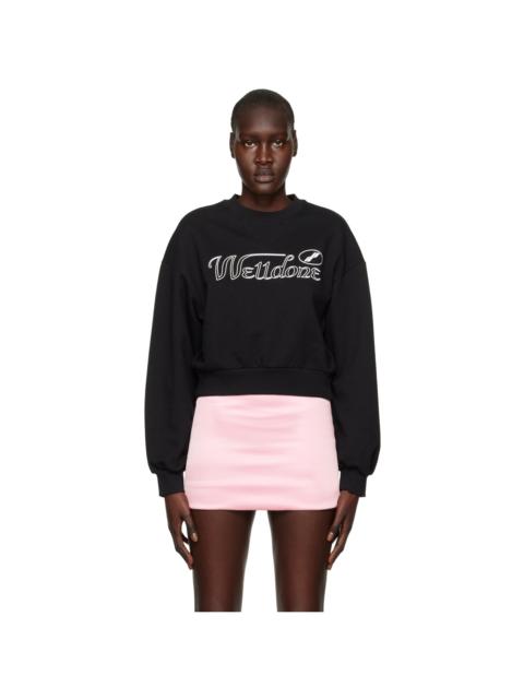 We11done Black Cropped Sweatshirt