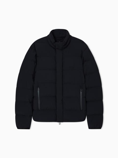 EMPORIO ARMANI WATER-REPELLENT QUILTED NYLON SPANDEX DOWN JACKET