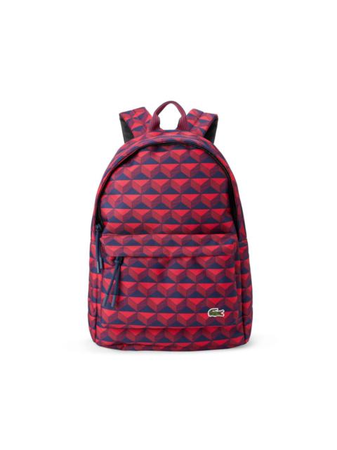 LACOSTE geometric-print logo-appliquÃ© backpack