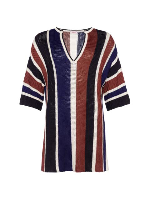 ERES Diego striped knitted minidress