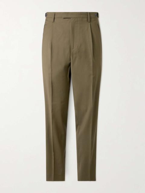 BARENA Masco Slim-Fit Straight-Leg Pleated Virgin Wool Trousers