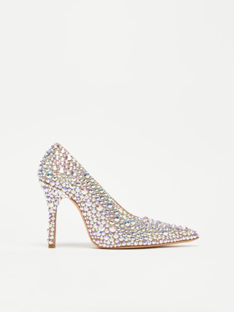 Max Mara ALBANY Crystal-adorned suede court shoes