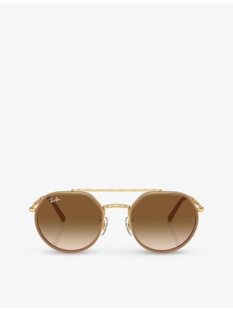 Ray-Ban RB3765 round-frame metal sunglasses