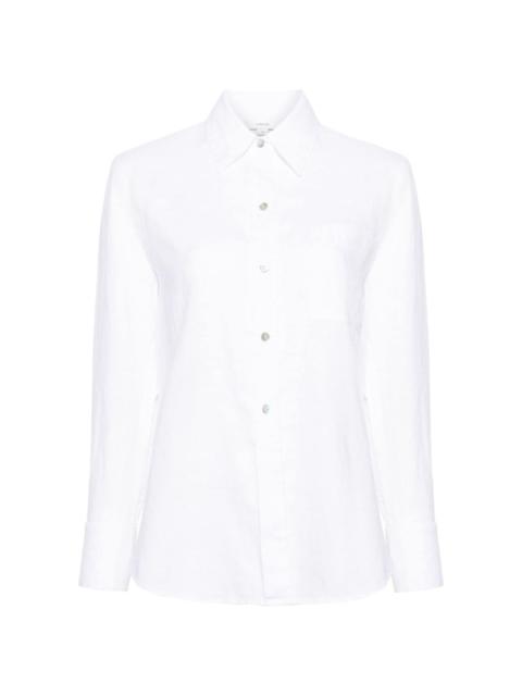 classic-collar linen shirt