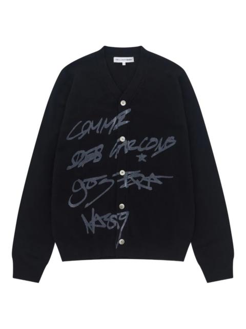 Comme des Garçons SHIRT x ASAP Nast Script V-neck cardigan