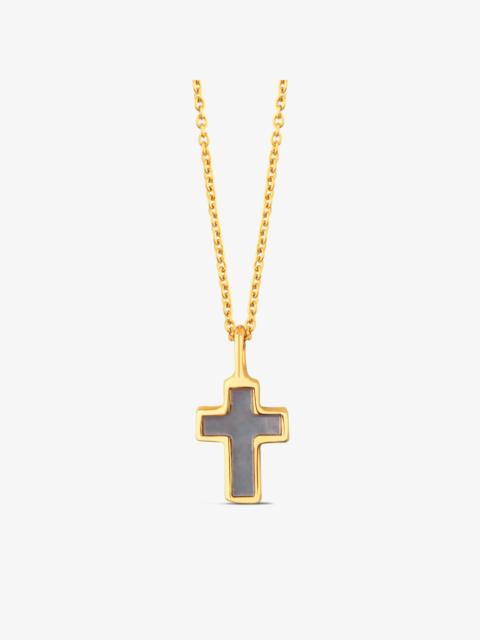 TOUS 18K solid gold and Mother-of-pearl XXS cross Necklace