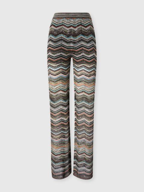 Missoni Chevron palazzo trousers with sequins