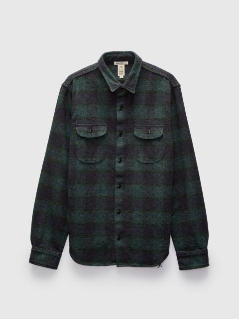 HIROSHI KATO The Brace Long Sleeve Shirt in Dark Forest