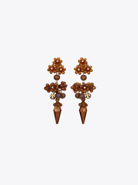 TORY BURCH Curiosity Beaded Linear Earrings