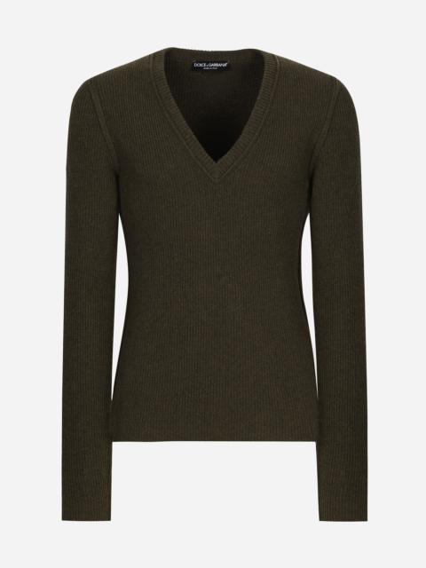 Wool V-neck sweater