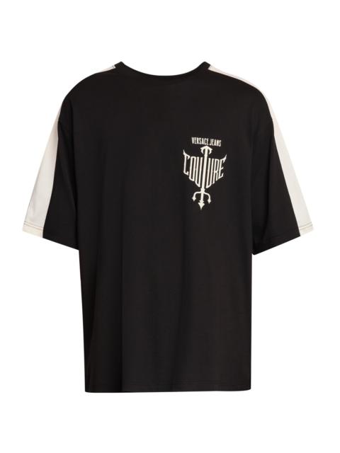 VERSACE JEANS COUTURE Men's Logo Relaxed-Fit T-Shirt - Black