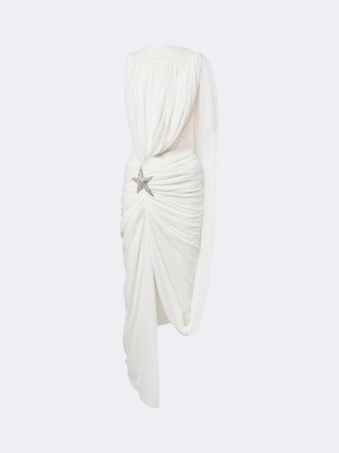 David Koma Asymmetric draped embellished minidress