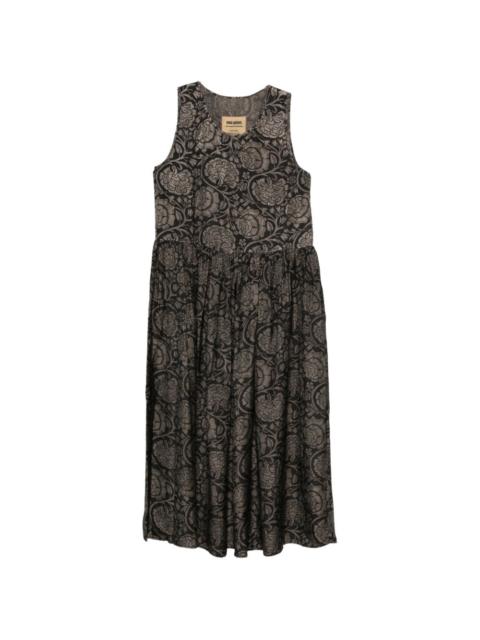 UMA WANG floral-print midi dress