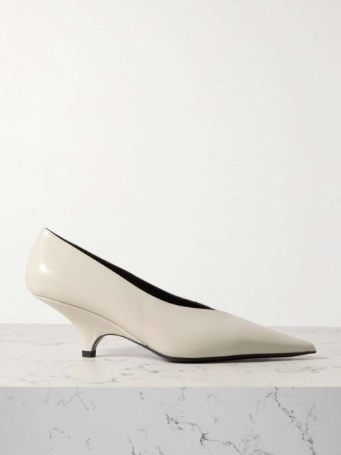 The Wedge leather pumps