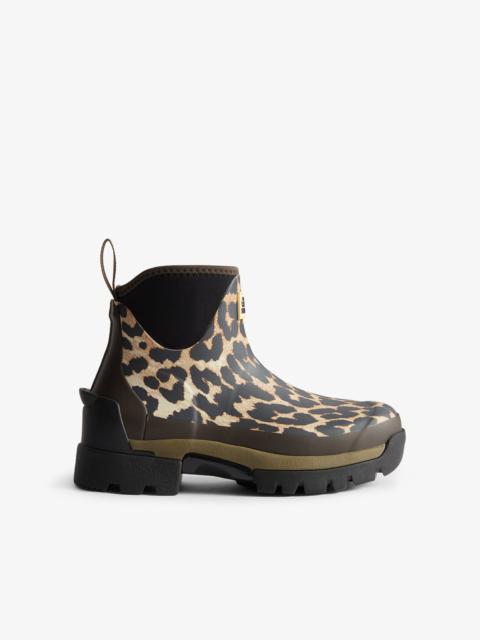 GANNI BALMORAL ANKLE BOOTS IN LEOPARD