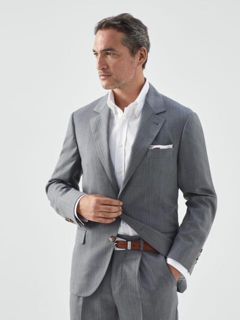 Brunello Cucinelli Virgin wool chevron blazer