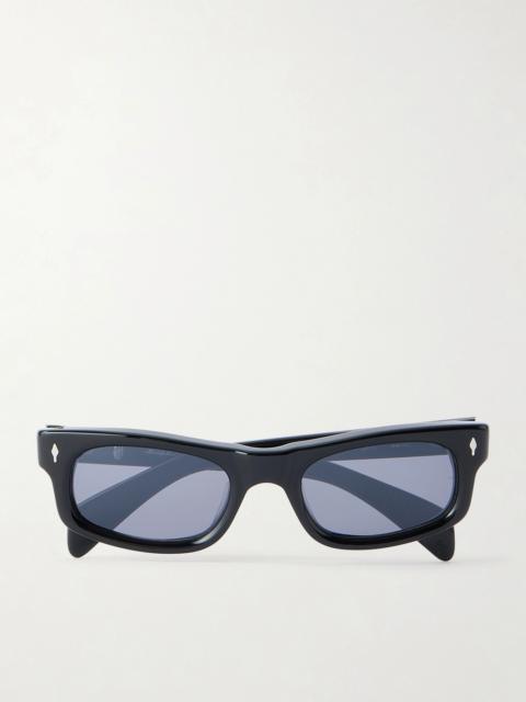 JACQUES MARIE MAGE Initials Square-Frame Acetate Sunglasses