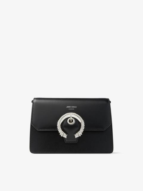 JIMMY CHOO Madeline Crossbody
Black Polished Grainy Calf Crossbody Bag with Crystal Buckle