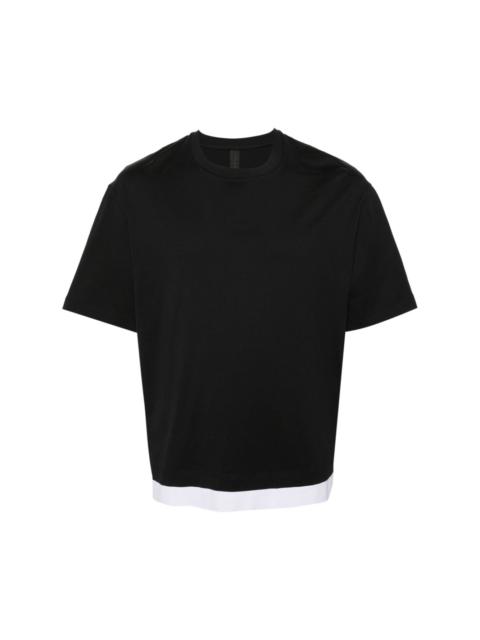 layered cotton T-shirt