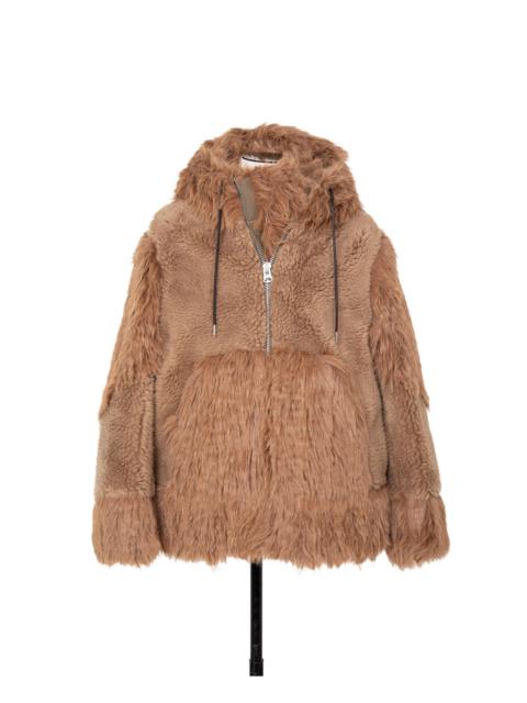 Faux Shearling x Faux Fur Hoodie